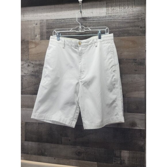 Chaps Mens White Cotton Blend Bermuda Shorts Size 32 Classic Fit - Picture 1 of 8